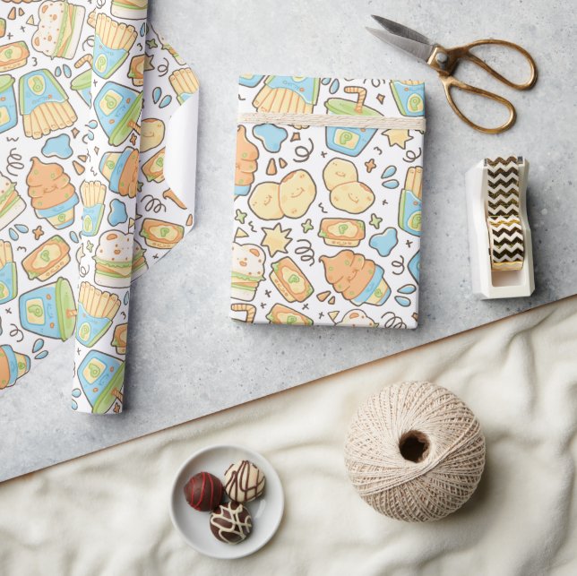 Burger söt Wrapping Papper Presentpapper (Hantverk)