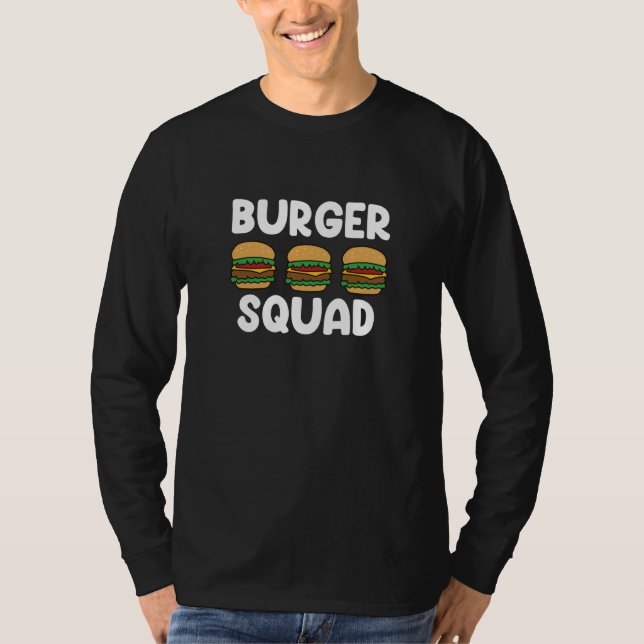 Burger Squad Cheeseburger Fast Food Burger T Shirt (Framsida)