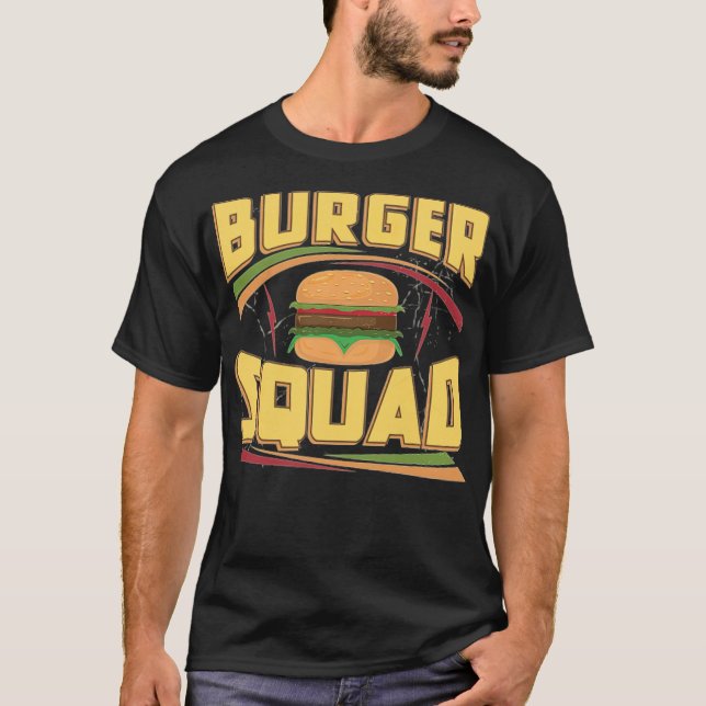Burger Squad Cheeseburger Foodie Team animals anim T Shirt (Framsida)