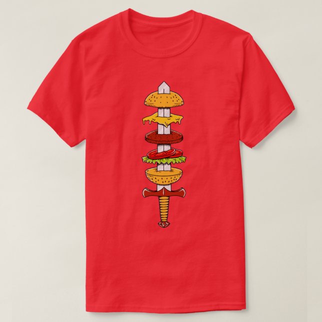 Burger Sword T Shirt (Design framsida)