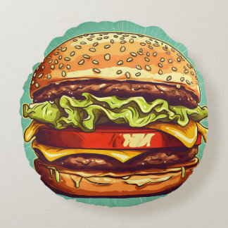 Burger Time - Tasty Pillow Rund Kudde