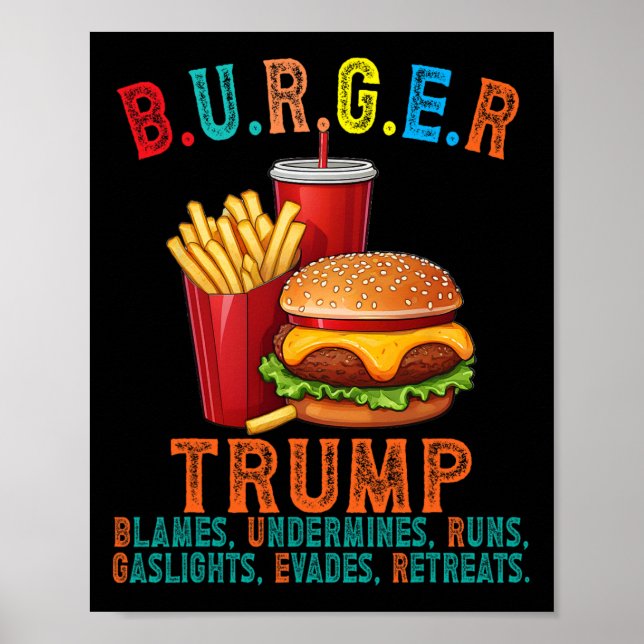 Burger Trump Skyller Undergräver Springer Gaslight Poster (Framsidan)