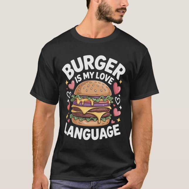 Burgerälskare Roligt Citat T-Shirt Design (Framsida)