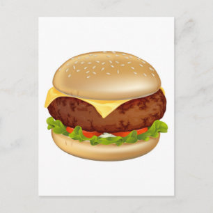 Burgerillustration Vykort