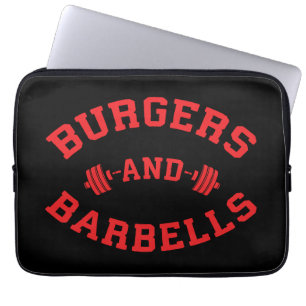 Burgers and Barbells - Lyfts Workout Motivation Laptop Fodral
