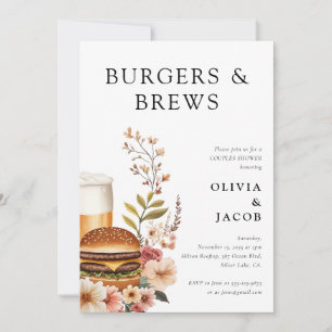 Burgers and Brews Par Shower-inbjudan Inbjudningar