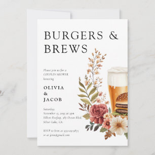 Burgers and Brews Par Shower-inbjudan Inbjudningar