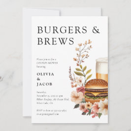 Burgers and Brews Par Shower-inbjudan Inbjudningar