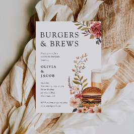 Burgers and Brews Par Shower-inbjudan Inbjudningar