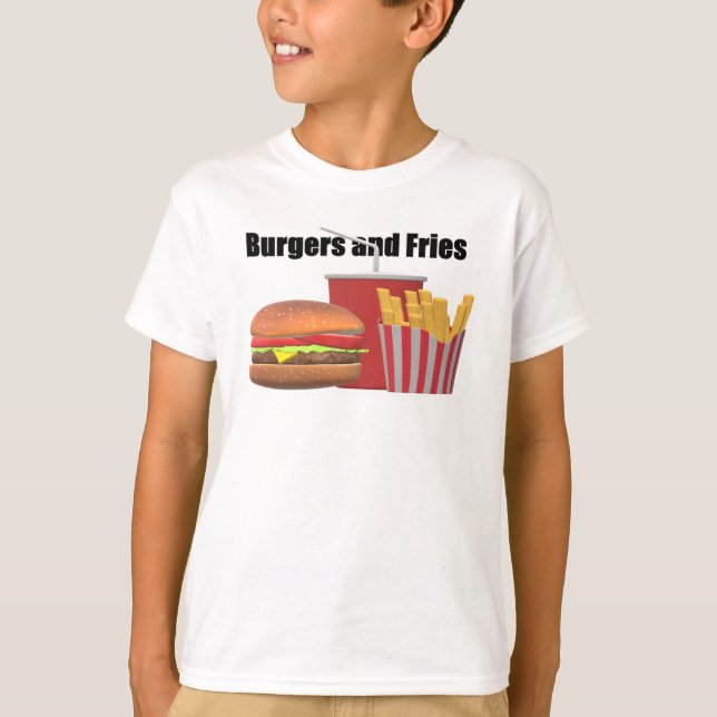 Burgers and Fries T-Shirt (Framsida)