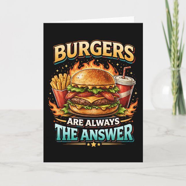 Burgers Are Always the Answer Helgkort (Framsida)
