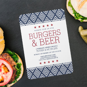 Burgers & Beer Rehearsal Middag Inbjudningar
