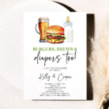 Burgers, Brews och Diaper också! Co Ed Baby Shower