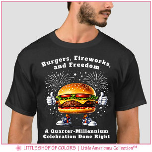 Burgers Fireworks Freedom 250-årsfirande T Shirt