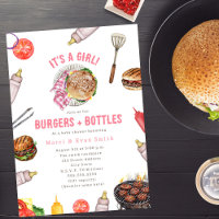 Burgers + Flaskor Cookout Girl Baby Shower
