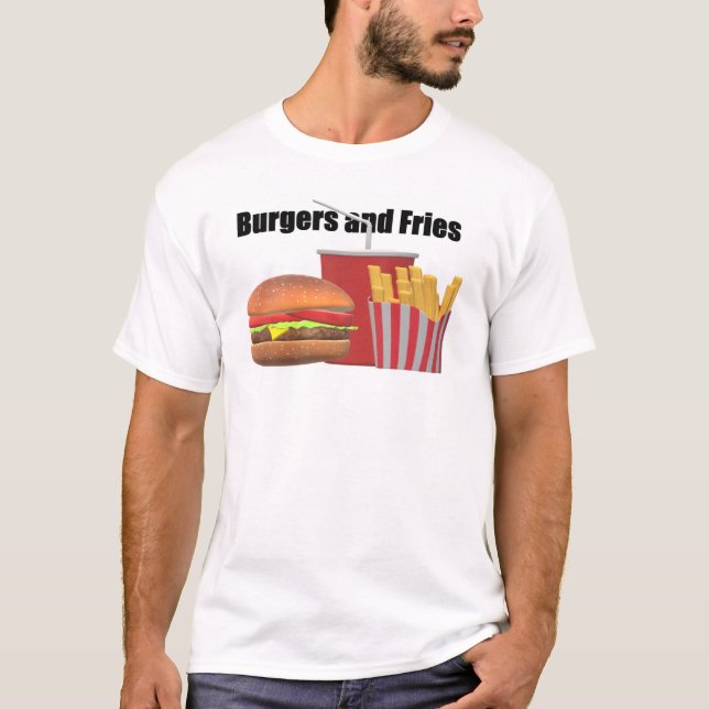 Burgers & Fries T Shirt (Framsida)