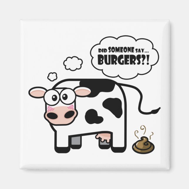 Burgers? Funny Cow Magnet (Framsidan)