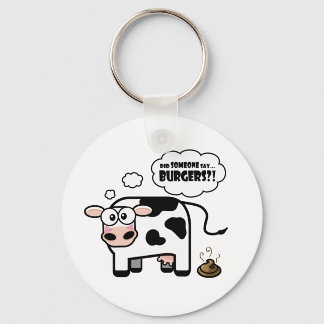 Burgers? Funny Cow-nyckelkedja Nyckelring (Framsida)