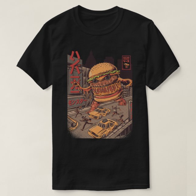 BurgerZilla T Shirt (Design framsida)