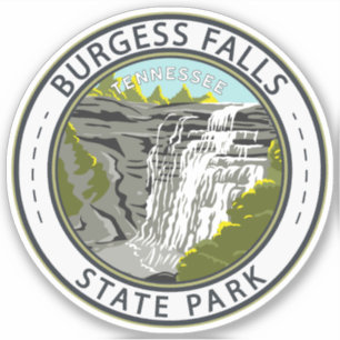 Burgess Falls State Park Tennessee Badge Klistermärken