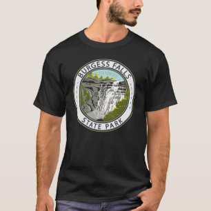 Burgess Falls State Park Tennessee Badge T Shirt