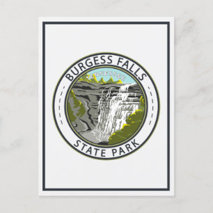Burgess Falls State Park Tennessee Badge Vykort