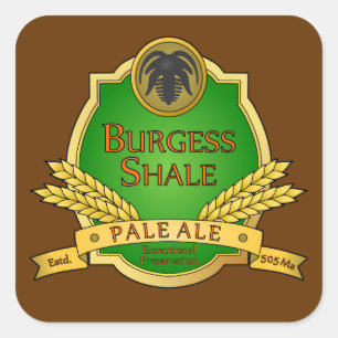 Burgess Shale Blek Ale Sticker Fyrkantigt Klistermärke