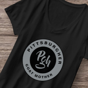 Burgh Black Guld Fitness Active Bära Retro Yinzer T Shirt