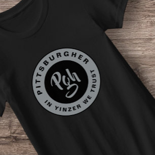 Burgh Black Guld Pgh City Active Fitness Yinzer T Shirt