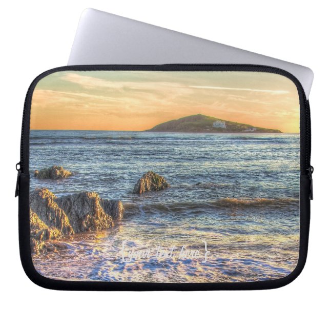 Burgh Island från Bantham vid Sundown... Laptop Sleeve (Framsidan)