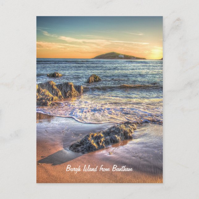 Burgh Island från Bantham vid Sundown... Vykort (Framsida)