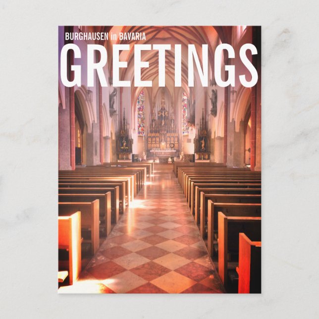 Burghausen i Bayern Vykort (Framsida)