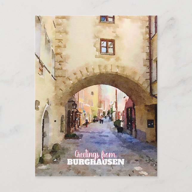 Burghausen i Bayern Vykort (Framsida)