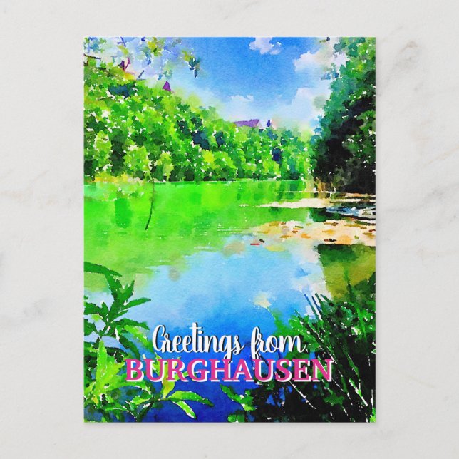 Burghausen Wöhrseebad i Bayern Vykort (Framsida)