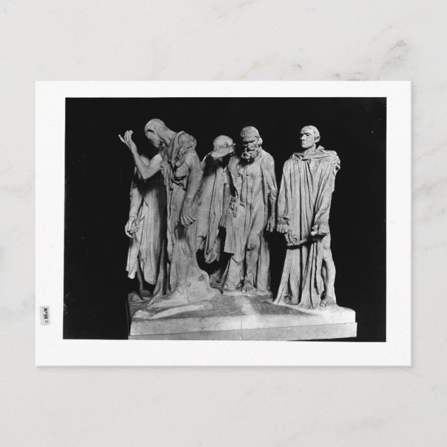 Burghers of Calais, 1889 Vykort (Framsida)