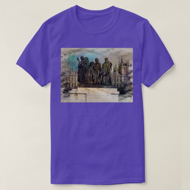 Burghers of Calais av Rodin i London T Shirt (Design framsida)