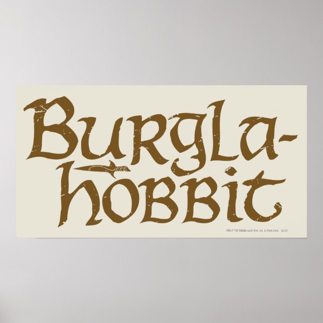 Burgla Hobbit Poster (Framsidan)