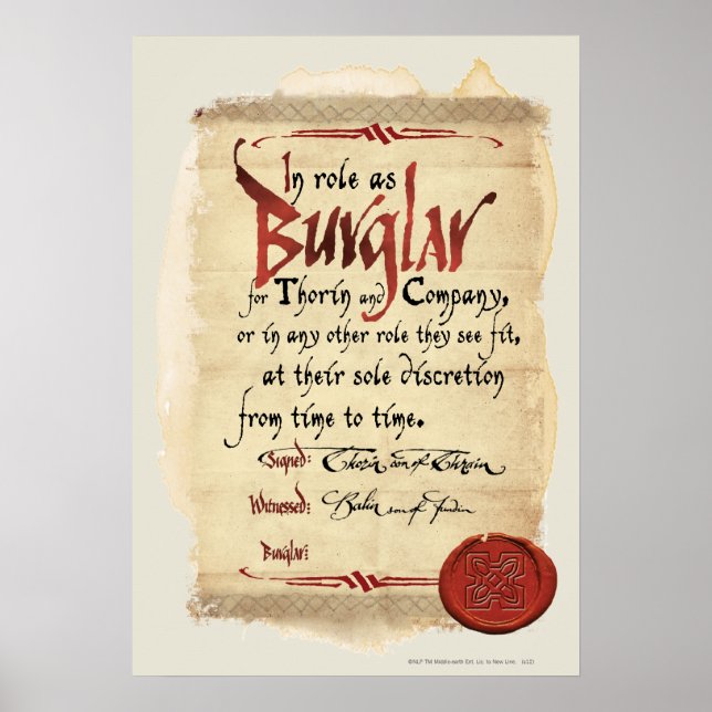 Burglar Contract Poster (Framsidan)
