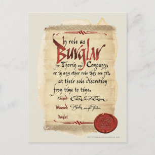 Burglar Contract Vykort
