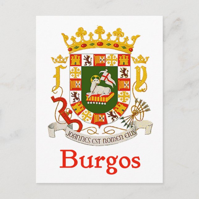 Burgos Puerto Rico Shield Vykort (Framsida)