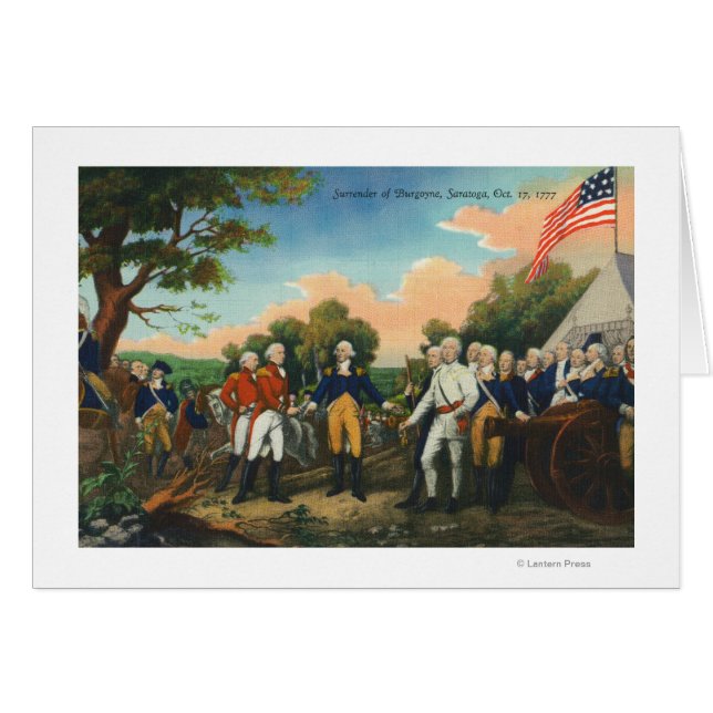 Burgoynes överlämnande hälsningskort (Framsidan Horizontal)