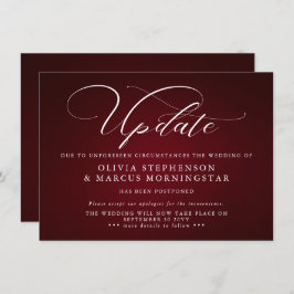 Burgund  - Modernt uppskjutet evenemangsmeddelande Inbjudningar