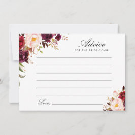 burgundär och blommigt rådkort