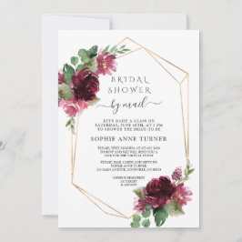 Burgundblommor Virtuell Möhippa efter post Inbjudningar