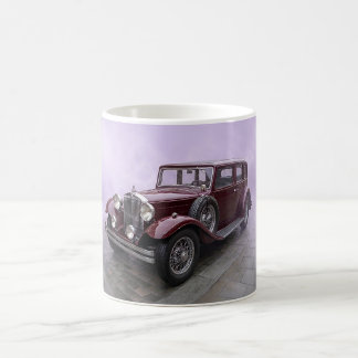 Burgunder 1930-tals Lyx Sedan Kaffemugg