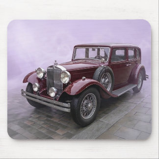 Burgunder 1930-tals Lyx Sedan Musmatta