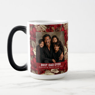 Burgunder Amaryllis Natur Pappa Pappa Firande Magisk Mugg