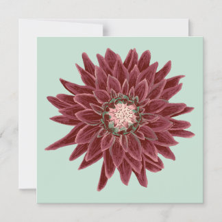 Burgunder-Dahlie Magnetisk Inbjudningskort