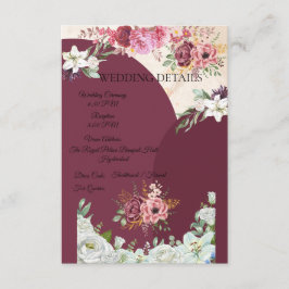 Burgunder Inkapslingsinsats Tilläggskort