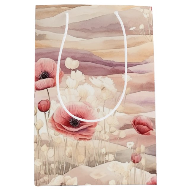 Burgunder Kräm Rodnad Blommig Bröllopsfest (Framsidan)